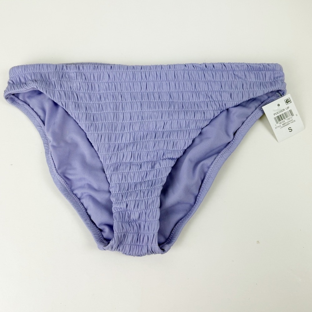 Bar iii Bikini Bottom Womens Small Purple Lavender Haze Pucker Up Swim NWT